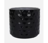 Gisela Graham Black Gloss Honeycomb Ceramic Pot Cover Mini