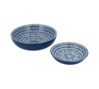 Gisela Graham Blue and White Ceramic Trinket Dishes, Set of 2