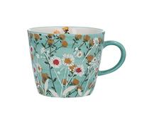 Gisela Graham Blue Ceramic Mug with Daisy Design