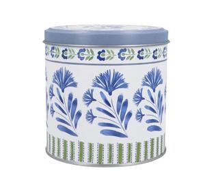 Gisela Graham Blue Floral Design Small Tin Storage Canister