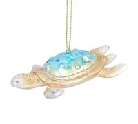 Gisela Graham Blue & Gold Resin Sea Turtle Tree Hanging Decoration