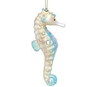 Gisela Graham Blue & Gold Resin Seahorse Tree Hanging Decoration