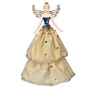 Gisela Graham Blue/Gold Starlight Fairy Tree Topper (Small)