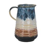 Gisela Graham Blue Reactive Glaze Serving Jug, Medium, Stoneware, 970ml
