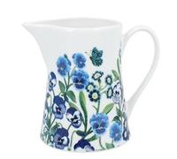 Gisela Graham Blue Violas & Butterflies Bone China Jug in Gift Box