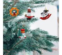 gisela graham Box of 24 Mini Painted Wooden Christmas Decorations