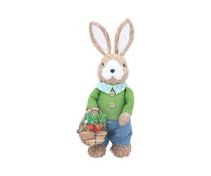 Gisela Graham Bristle Bunny Boy Easter Ornament
