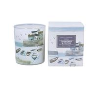 Gisela Graham Camomile & Cotton Scented Candle, Coastal Harbour Design, 8cm Diameter