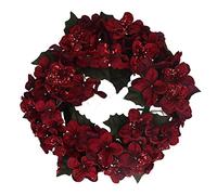 Gisela Graham Candle Ring 18cm - Burgundy Hydrangea