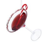 Gisela Graham Candy Cane Martini Glass Christmas Decoration