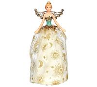 Gisela Graham Celestial Cream & Gold Tree Top Fairy 18 Centimetre