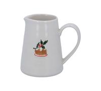 Gisela Graham Ceramic Christmas Jug with Plum Pudding