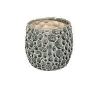 Gisela Graham Ceramic Crater Pot Cover, Large, Grey 33887