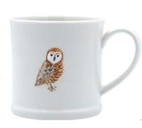 Gisela Graham Ceramic Mini Mug by gisela graham owl Design, Cream