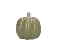 Gisela Graham Ceramic Pumpkin Ornament, Small, Decorative (Green)