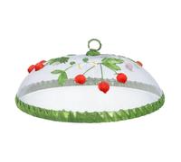 Gisela Graham Cherry Design Food Cover - Decorative and Functional Mesh Dome