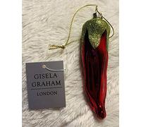 Gisela Graham Chilli Glass Decortion - 10cm