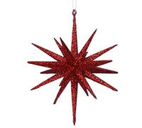 Gisela Graham Christmas Decoration Bethlehem Star 15cm - Red