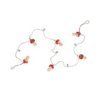 Gisela Graham Christmas Decoration Garland Toadstool Wooden String