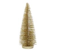 Gisela Graham Christmas Decoration Gold Glitter Bristle Tree Small