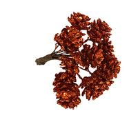 Gisela Graham Christmas Decoration - Pick 11cm - Copper Cones Bunch