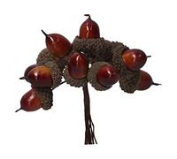Gisela Graham Christmas Decoration - Pick 12cm - Brown Acorn Bunch