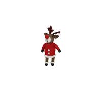 Gisela Graham : Christmas Decoration : Reindeer in a Santa Coat