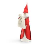 Gisela Graham Christmas Felt Santa Tree Topper, 27 X 7 Cm, Red, Traditional Felt Decoration