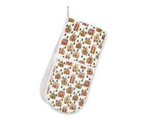 Gisela Graham Christmas Gingerbread House Oven Glove - 84 X 19 Cm, White Festive Kitchen Accessory