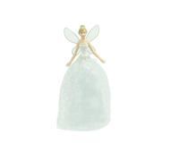 Gisela Graham Christmas Glittery White Fairy Tree Topper, 18 X 7.5 Cm, Lightweight Indoor Decoration