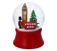 Gisela Graham Christmas Musical London Scene Snow Globe - 14.5 X 10 Cm, Red Base, Musical Festive Decoration