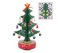 Gisela Graham Christmas Musical Tree Decoration With Turner And Stand, 24 X 16 Cm, Vintage Green