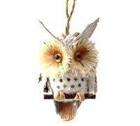 Gisela Graham Christmas Natural Cone Owl Ornament Decoration 7cm