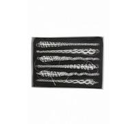 Gisela Graham Christmas Set Of 6 Clear Glass Icicle Decorations - 13.5 X 1 Cm Each, Twine Hangers, Gloss Finish