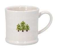 Gisela Graham Christmas Stoneware Mini Mug Christmas Trees 200ml | Christmas Tree Design, 200ml Capacity, Stoneware, Mini Size, Festive Tableware