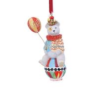 Gisela Graham Circus Bear Christmas Tree Decoration, Resin, 8cm