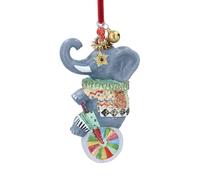 Gisela Graham Circus Elephant Hanging Christmas Tree Decoration, 8cm