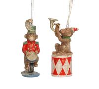 Gisela Graham Circus Monkey Christmas Tree Decorations Resin Hanging Ornaments 2