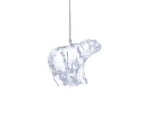 Gisela Graham Clear Acrylic Polar Bear Christmas Tree Decoration