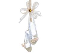 Gisela Graham Clear Ballet Shoes with Gold Detailing Christmas Decoration