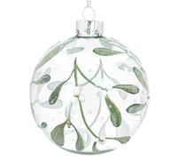 Gisela Graham Clear Bauble with Mistletoe Design