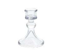 Gisela Graham Clear Glass Candlestick, Candle Holder, 10cm, Mini Size