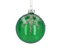 Gisela Graham Clear Green Glass Bauble