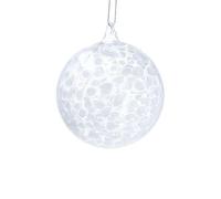 Gisela Graham Clear Mottled Glass Bauble