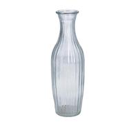 Gisela Graham Clear Ribbed Glass Bud Vase, 23cm Height