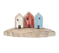 Gisela Graham Coastal Style Wooden Beach Huts, Mini, 7cm