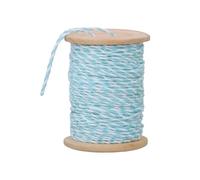 Gisela Graham Cotton Twine, Blue and White, 10m Length, Twisted Design for Gift Wrapping and Crafts