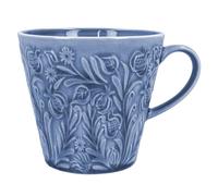 Gisela Graham Country Flowers Blue Stoneware Coffee Mug