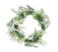 Gisela Graham Cow Parsley Spring Design Wreath - Artificial Cow Parsley Floral Wreath for Spring & Easter Home Décor, 30-30 cm