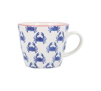 Gisela Graham Crab Ceramic Mug, Navy Blue, 300ml